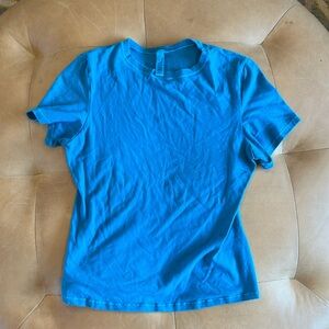 Skims Cottom Jersey Electric Blue Tee - L